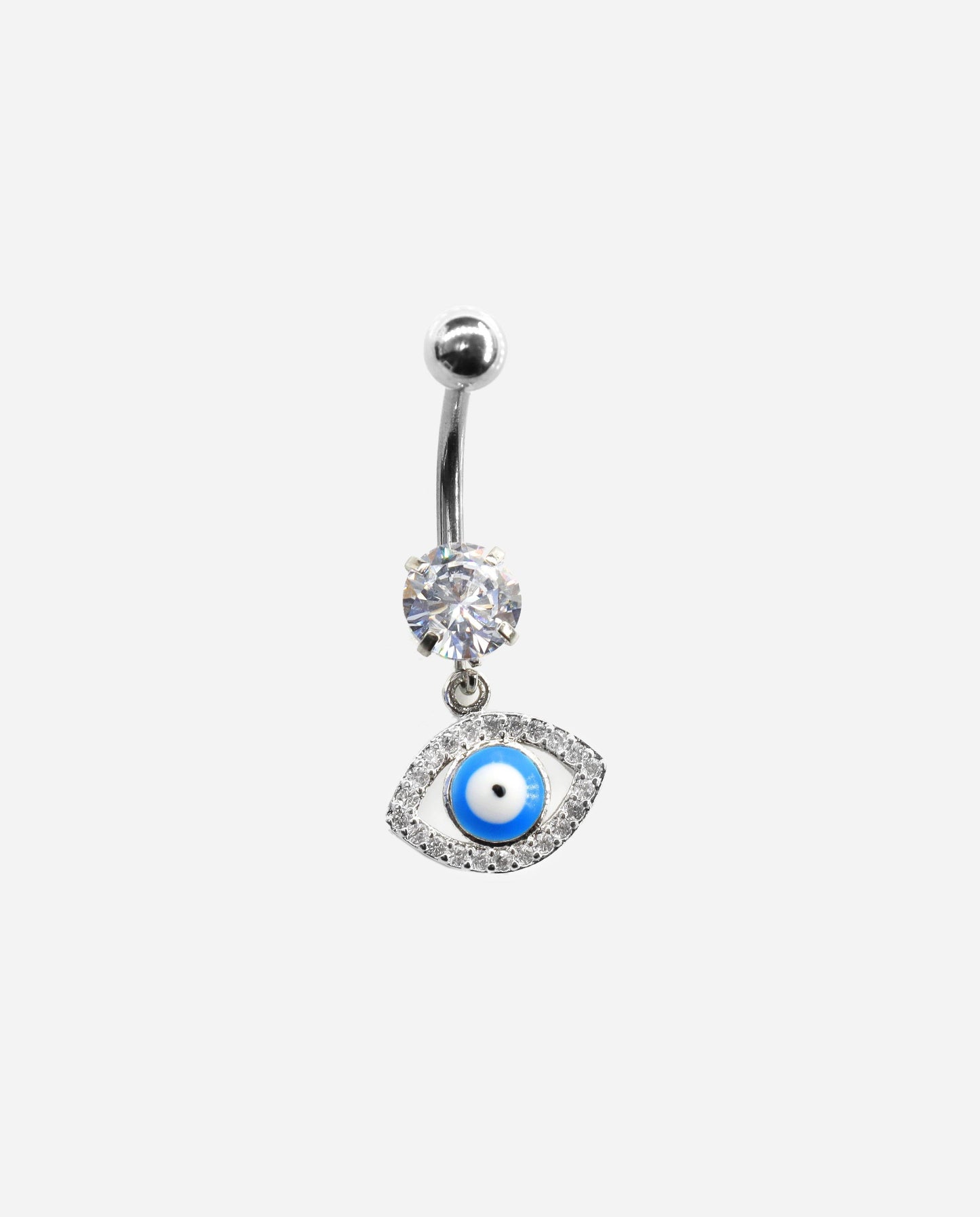 Gracias Dios Blue Evil Eye Belly Button Ring - Challenger Streetwear