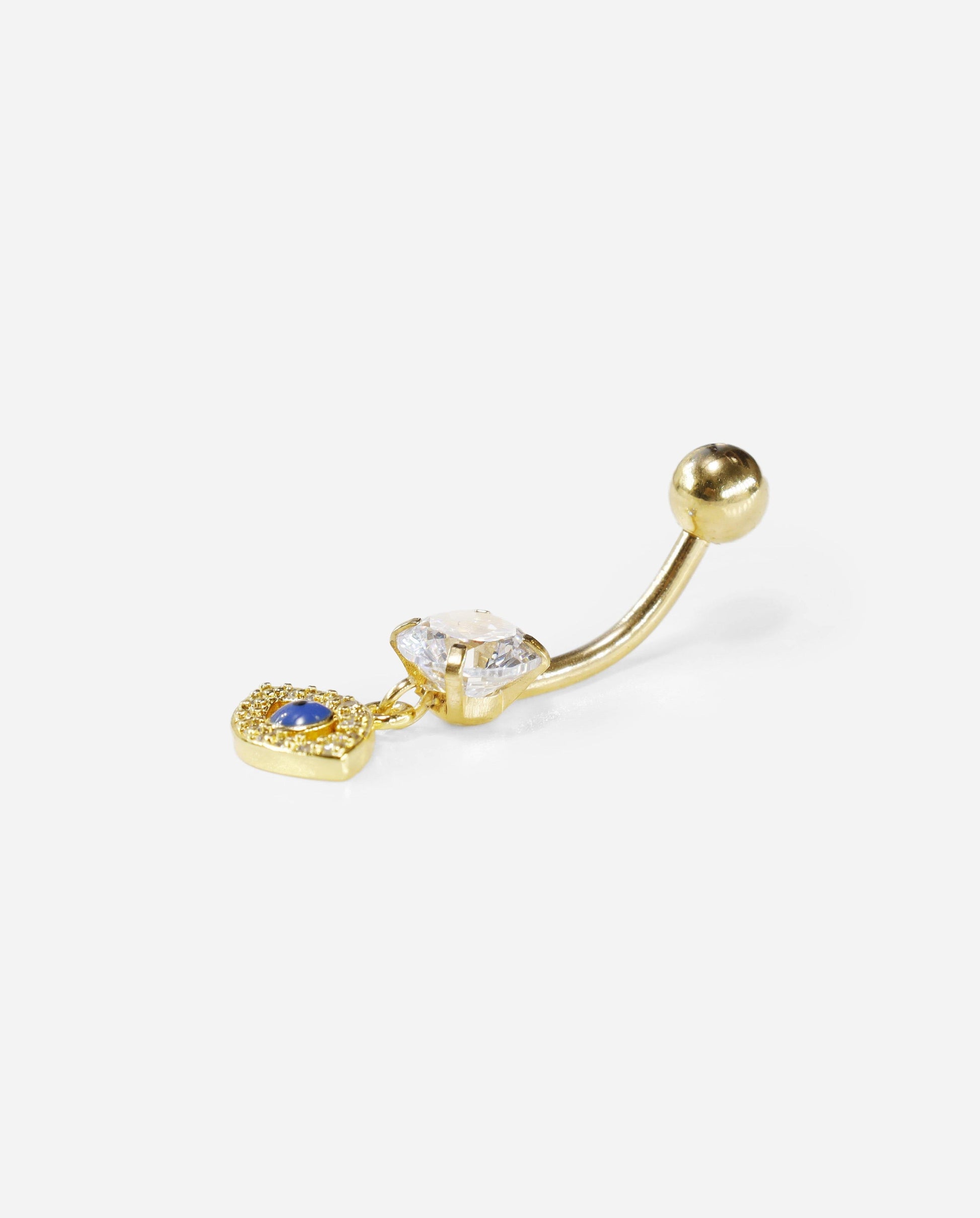 Gracias Dios Blue Evil Eye Belly Piercing Ring - Challenger Streetwear