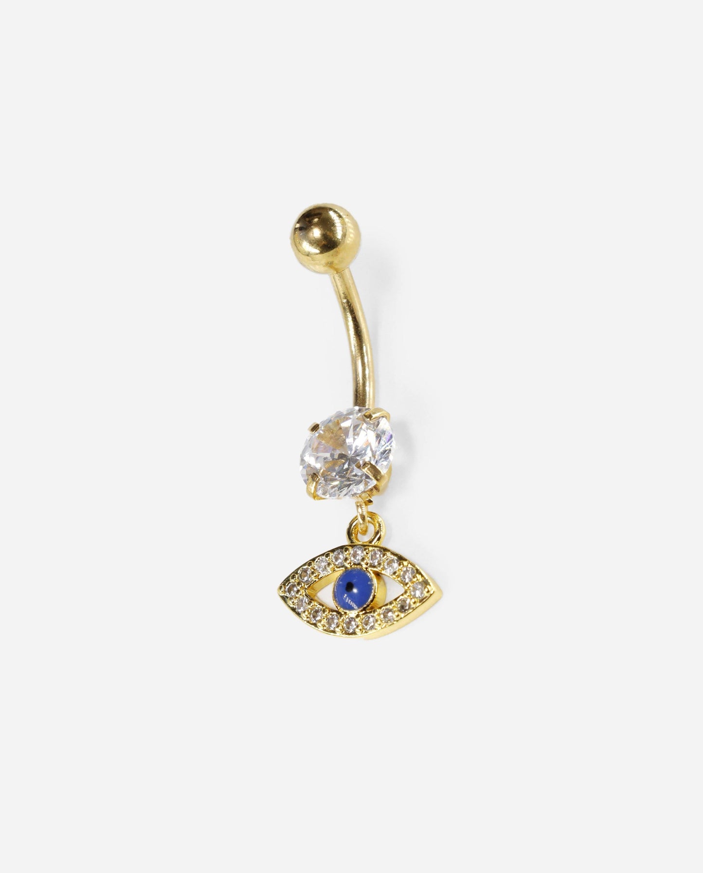 Gracias Dios Blue Evil Eye Belly Piercing Ring - Challenger Streetwear