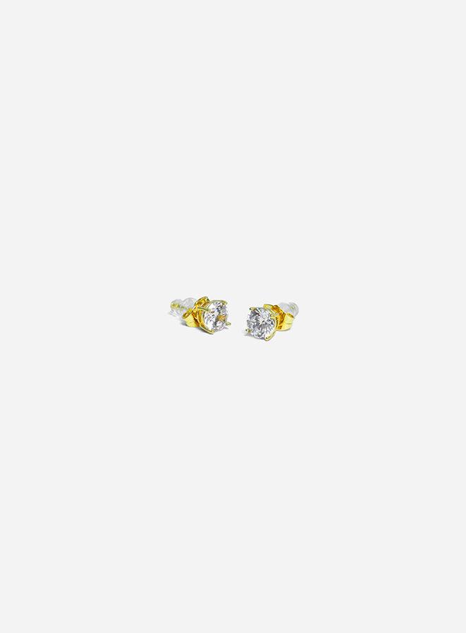 Gracias Dios Circled Basket Set Solitaire Stud Earring - Challenger Streetwear