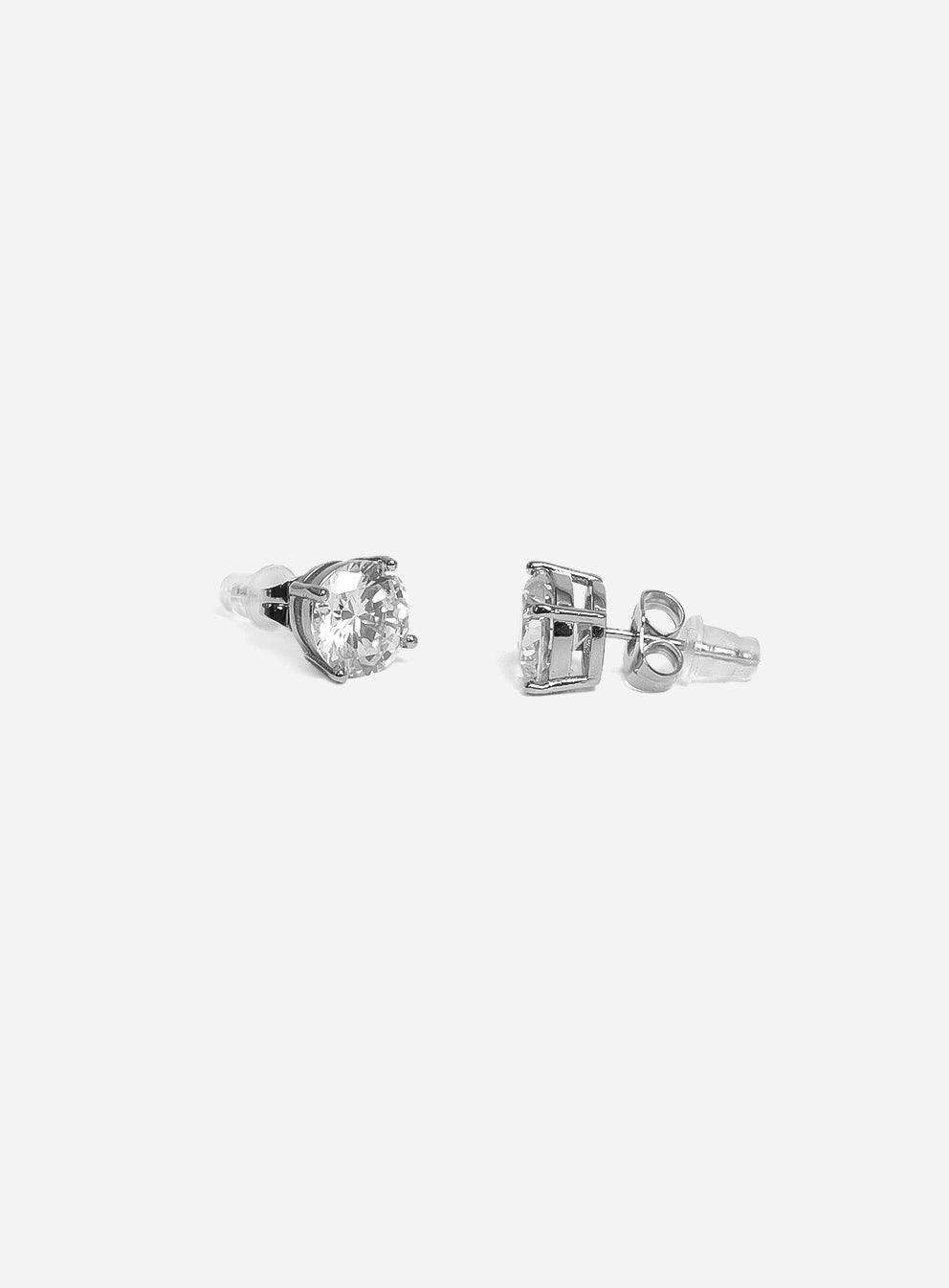 Gracias Dios Circled Basket Set Solitaire Stud Earring - Challenger Streetwear