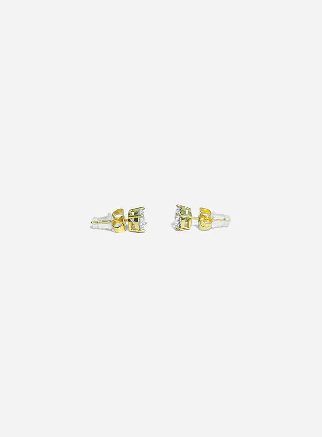 Gracias Dios Circled Basket Set Solitaire Stud Earring - Challenger Streetwear