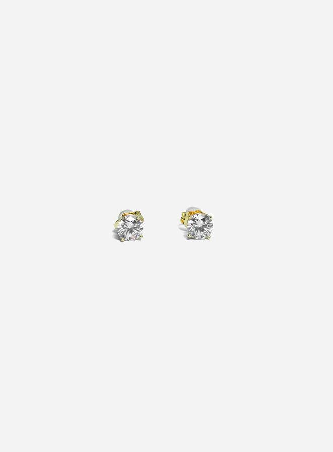 Gracias Dios Circled Basket Set Solitaire Stud Earring - Challenger Streetwear