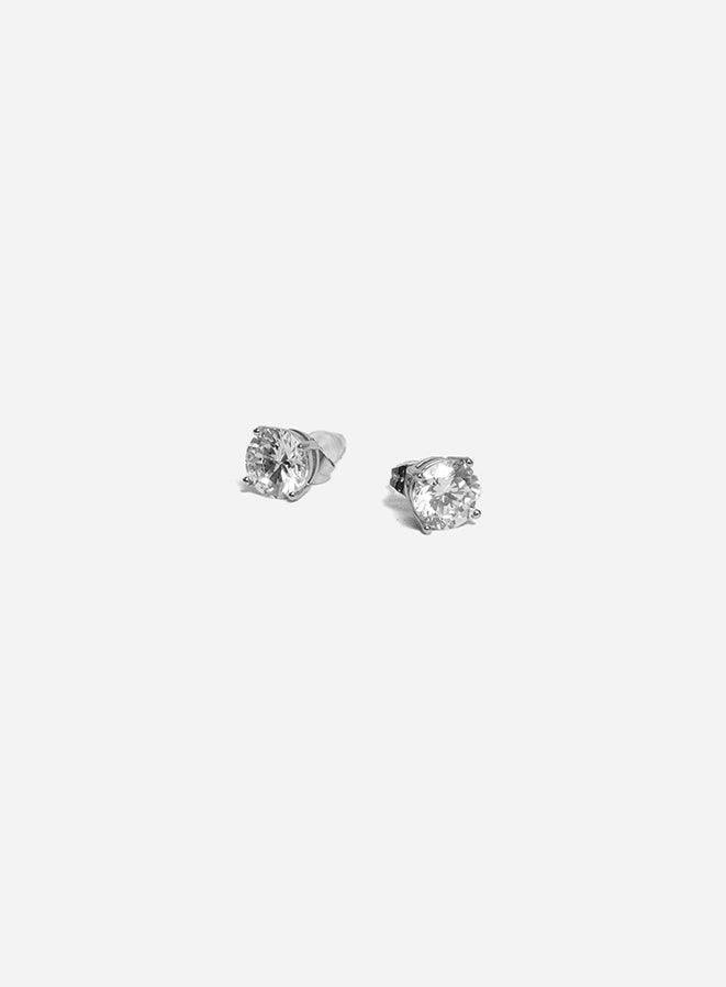Gracias Dios Circled Basket Set Solitaire Stud Earring - Challenger Streetwear