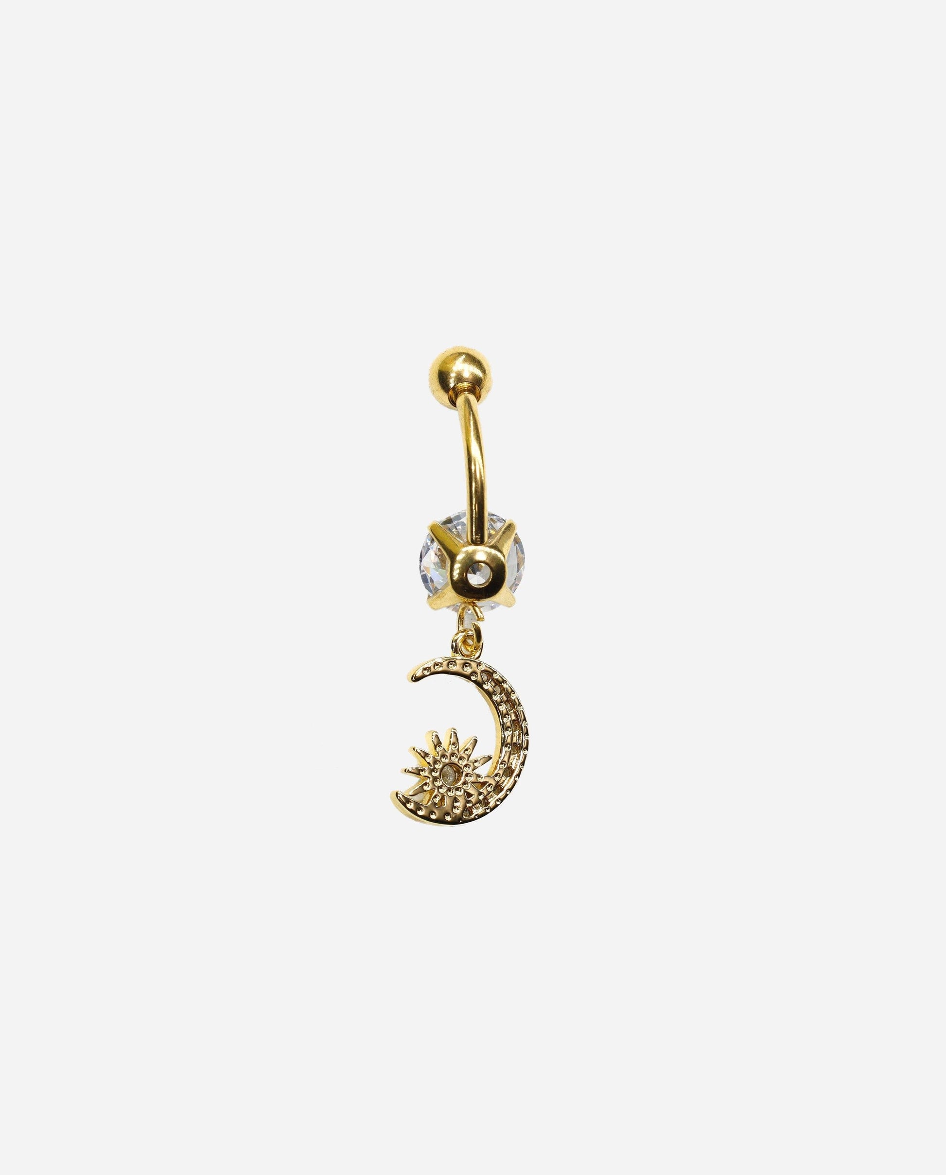 Gracias Dios Crescent Moon Dangle Belly Ring - Challenger Streetwear