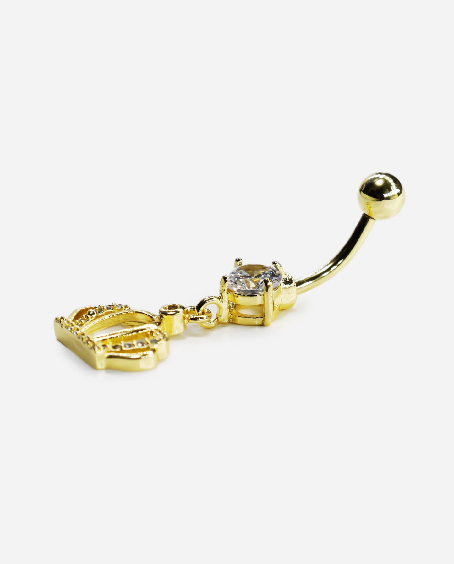 Gracias Dios Crown Belly Button Ring Piercing - Challenger Streetwear