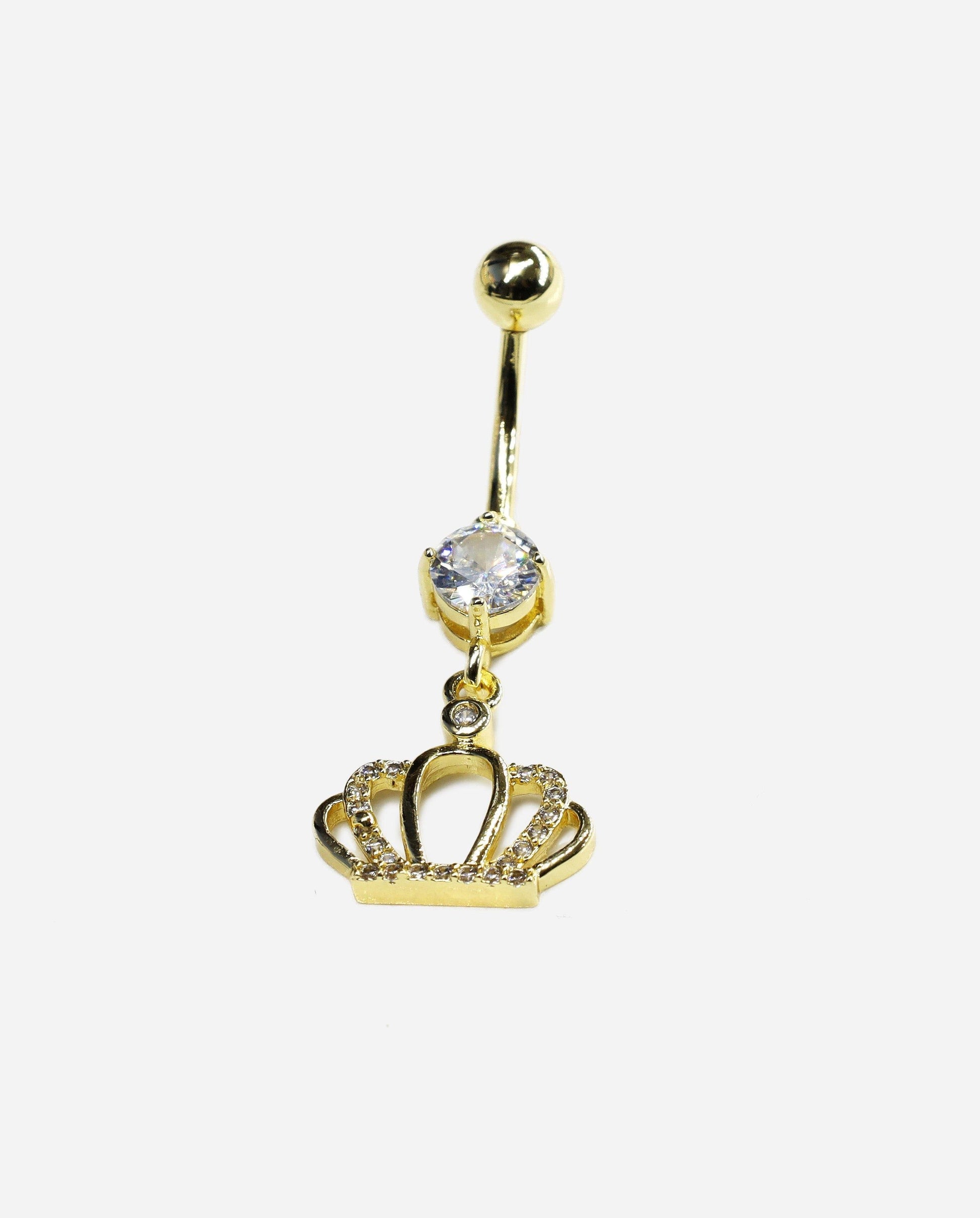 Gracias Dios Crown Belly Button Ring Piercing - Challenger Streetwear