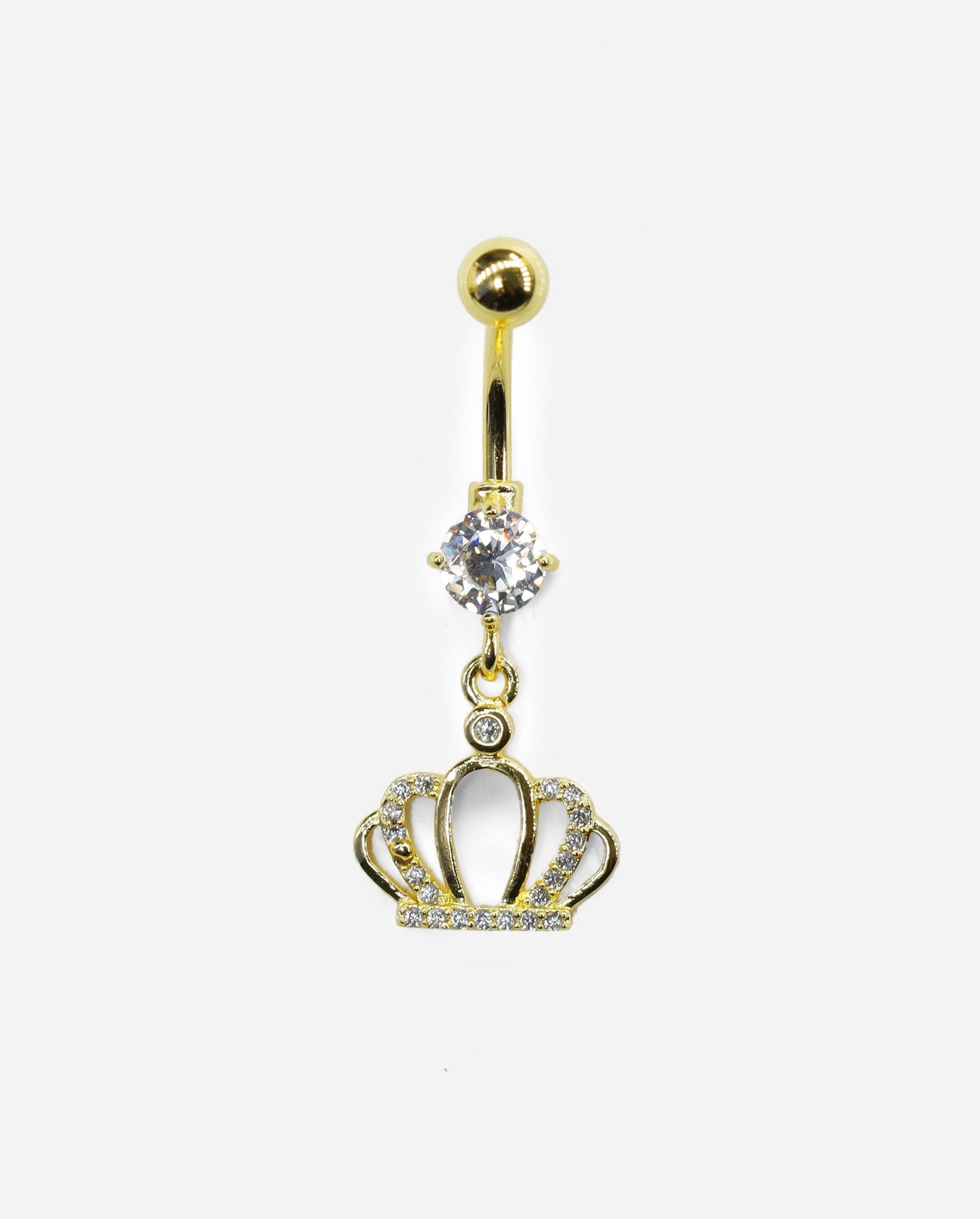 Gracias Dios Crown Belly Button Ring Piercing - Challenger Streetwear