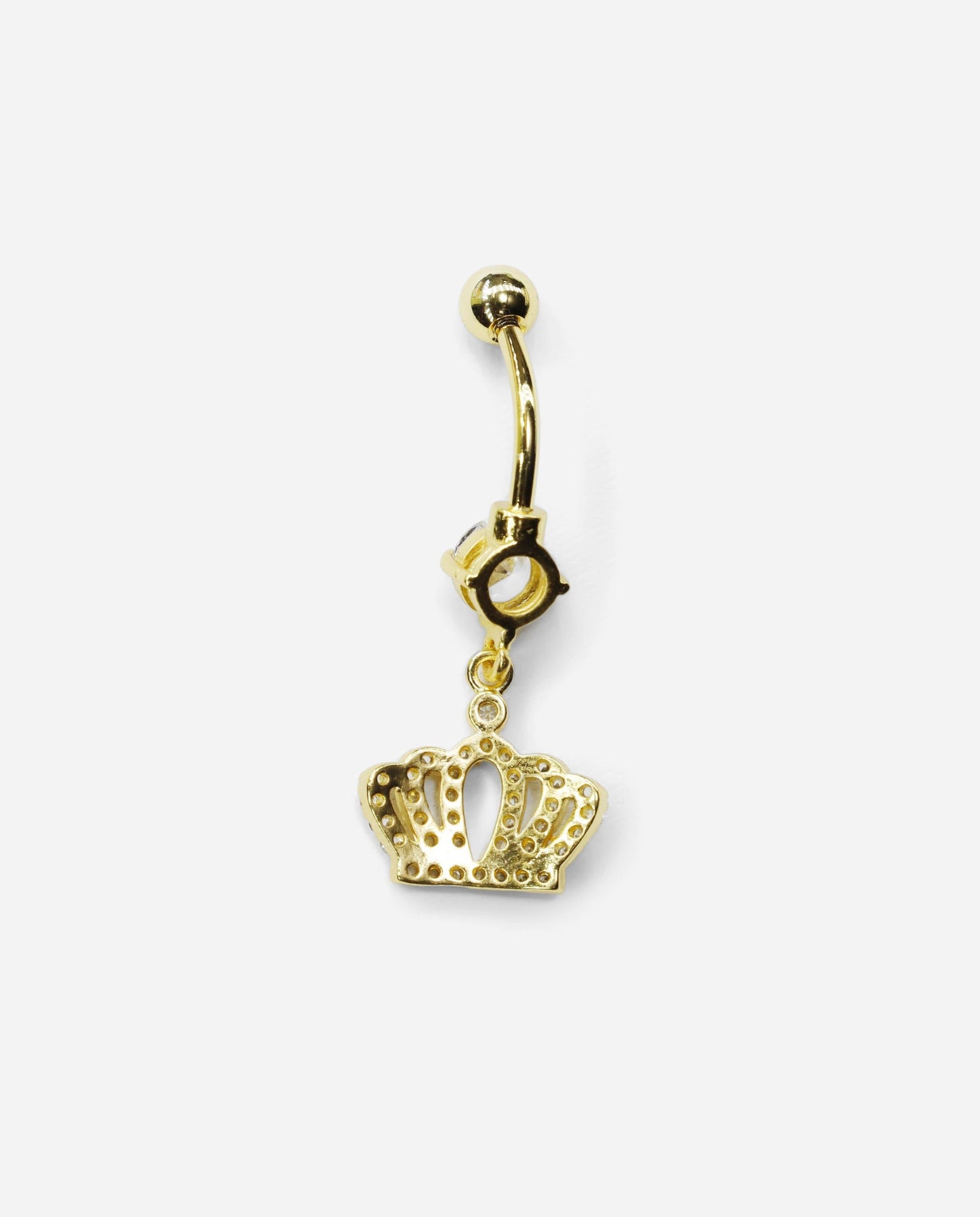 Gracias Dios Crown Belly Button Ring Piercing - Challenger Streetwear