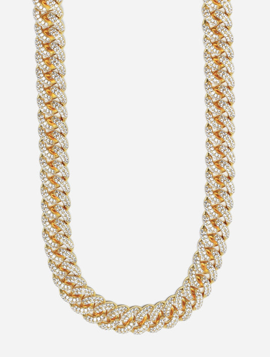 Gracias Dios Cuban Link Diamond 18" 15MM Chain - Challenger Streetwear