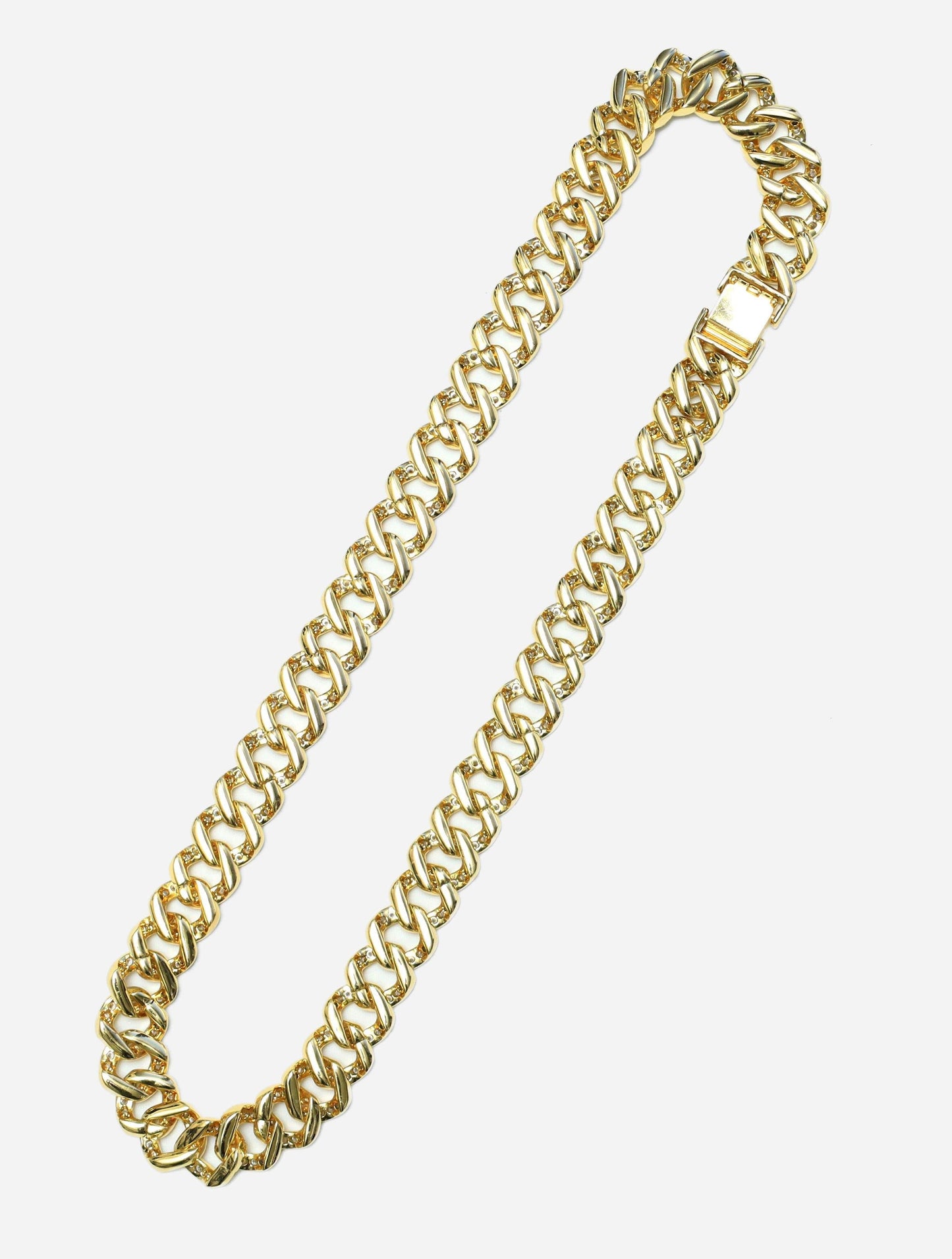 Gracias Dios Cuban Link Diamond 24" 15MM Chain - Challenger Streetwear