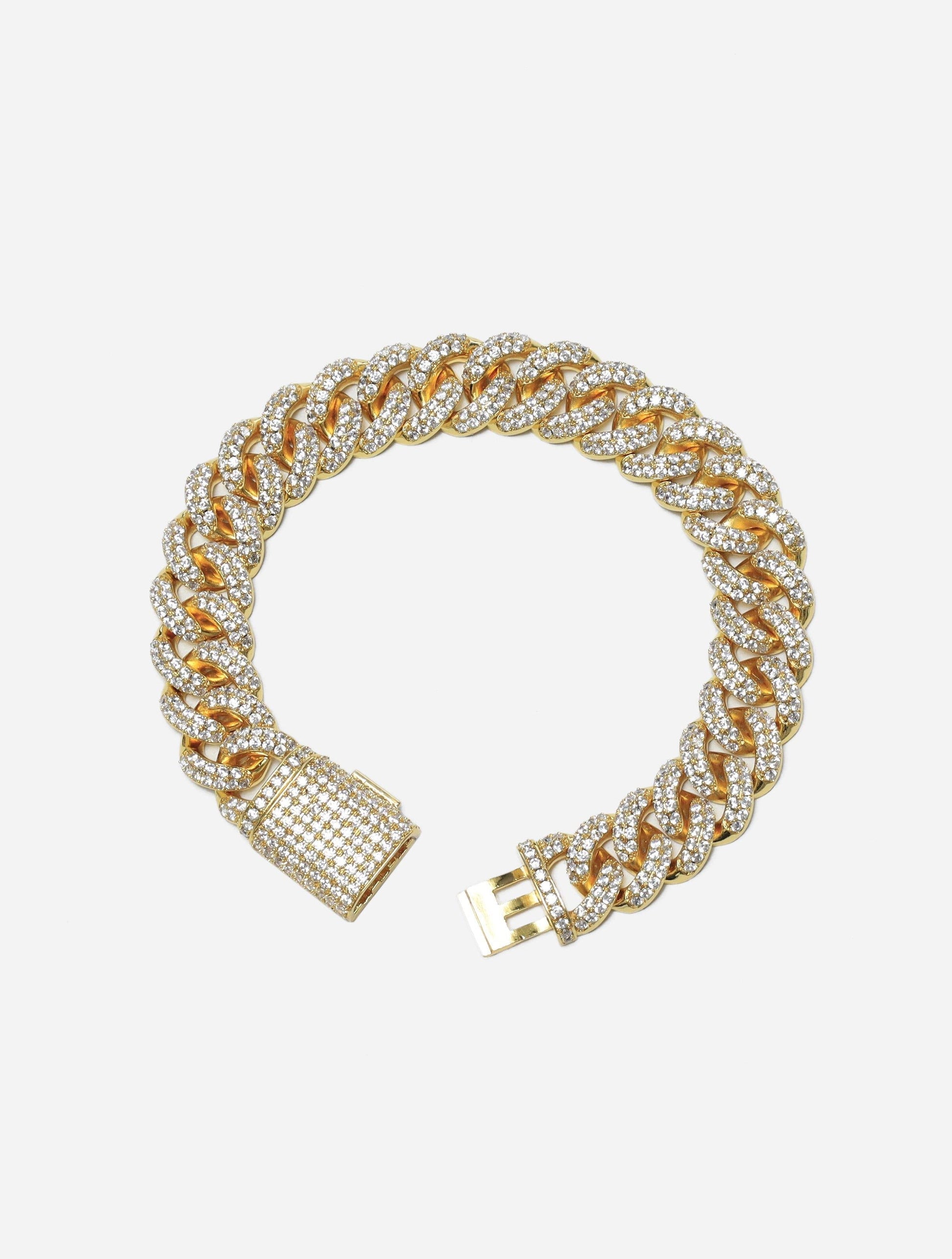 Gracias Dios Cuban Link Diamond 8" 18MM Bracelet - Challenger Streetwear