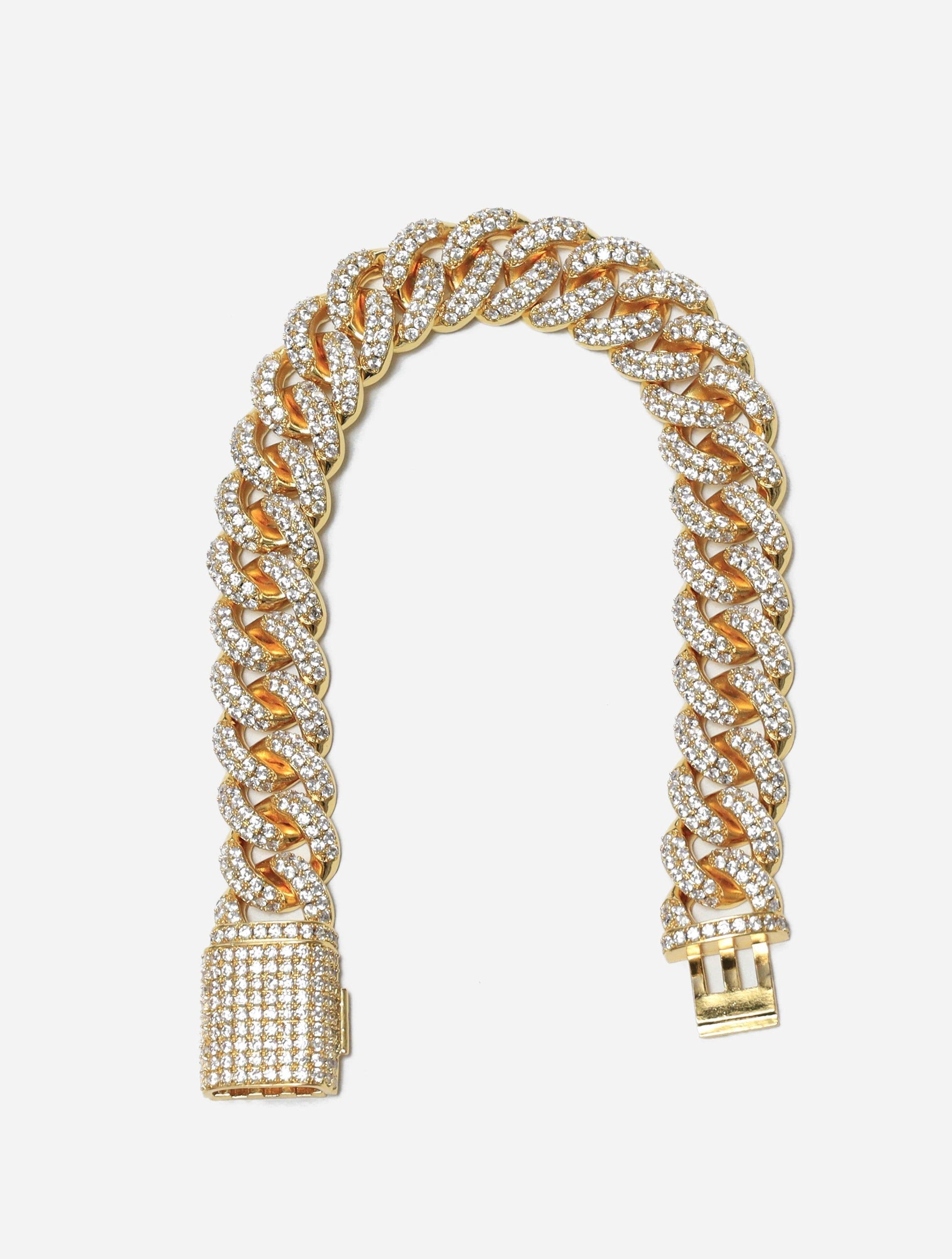 Gracias Dios Cuban Link Diamond 8" 18MM Bracelet - Challenger Streetwear