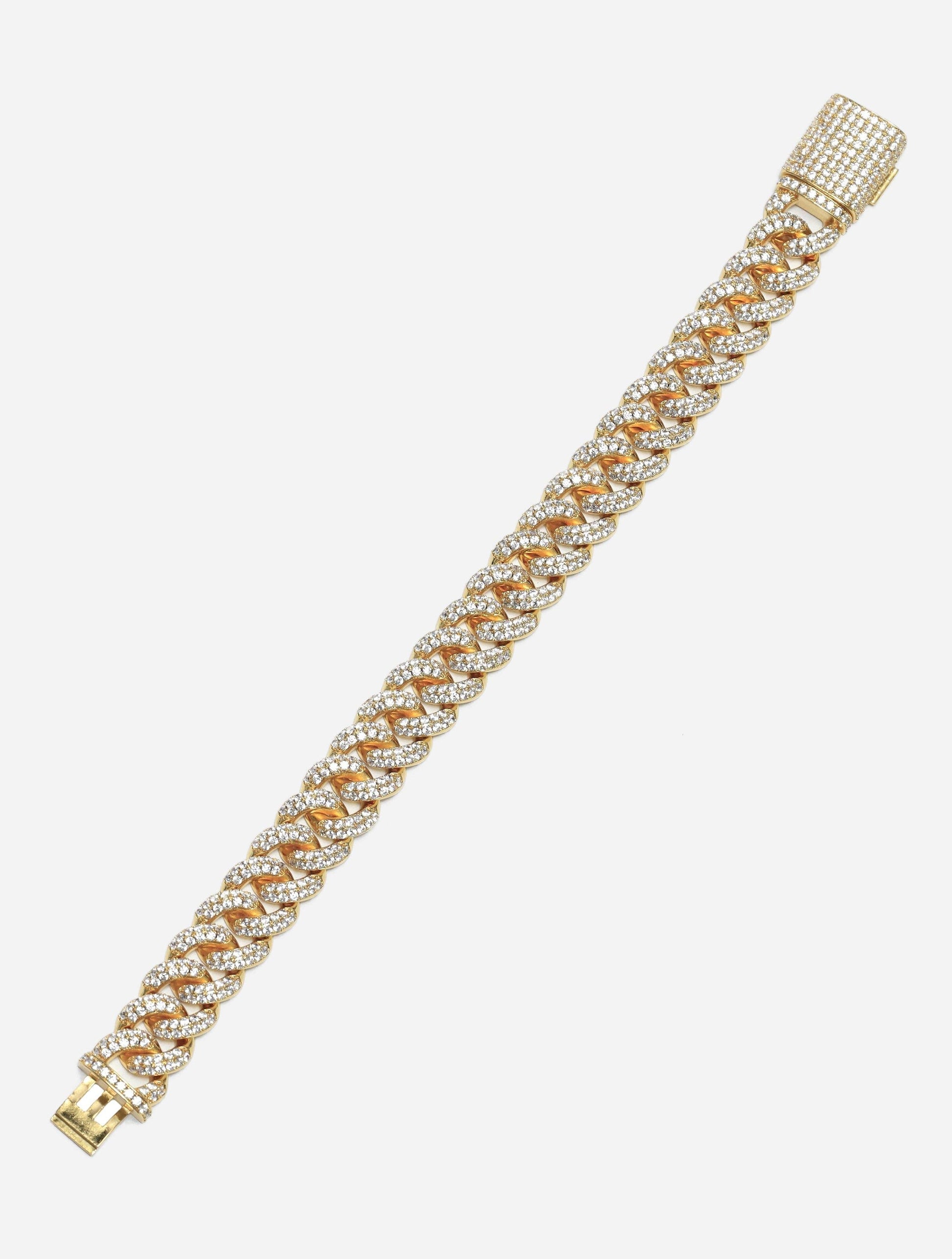 Gracias Dios Cuban Link Diamond 8" 18MM Bracelet - Challenger Streetwear