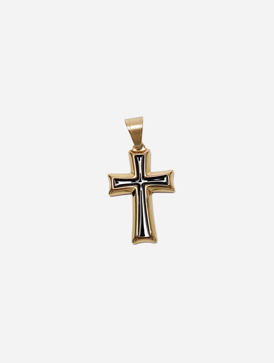 Gracias Dios GD Black and Gold Cross Pendant - Challenger Streetwear