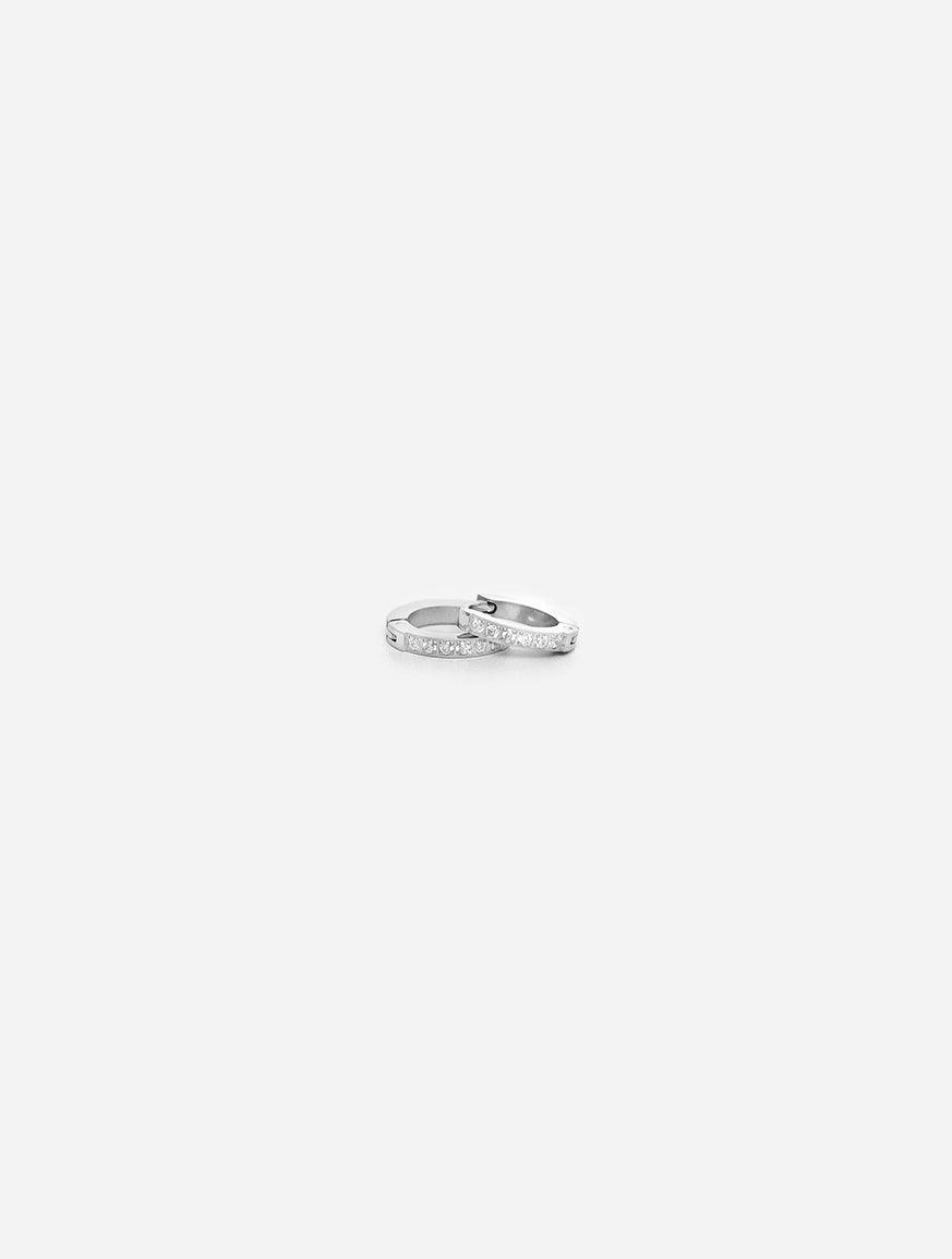 Gracias Dios GD Classic Diamond Hinged Thin Hoops Earrings - Challenger Streetwear