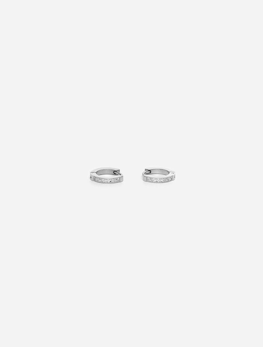 Gracias Dios GD Classic Diamond Hinged Thin Hoops Earrings - Challenger Streetwear