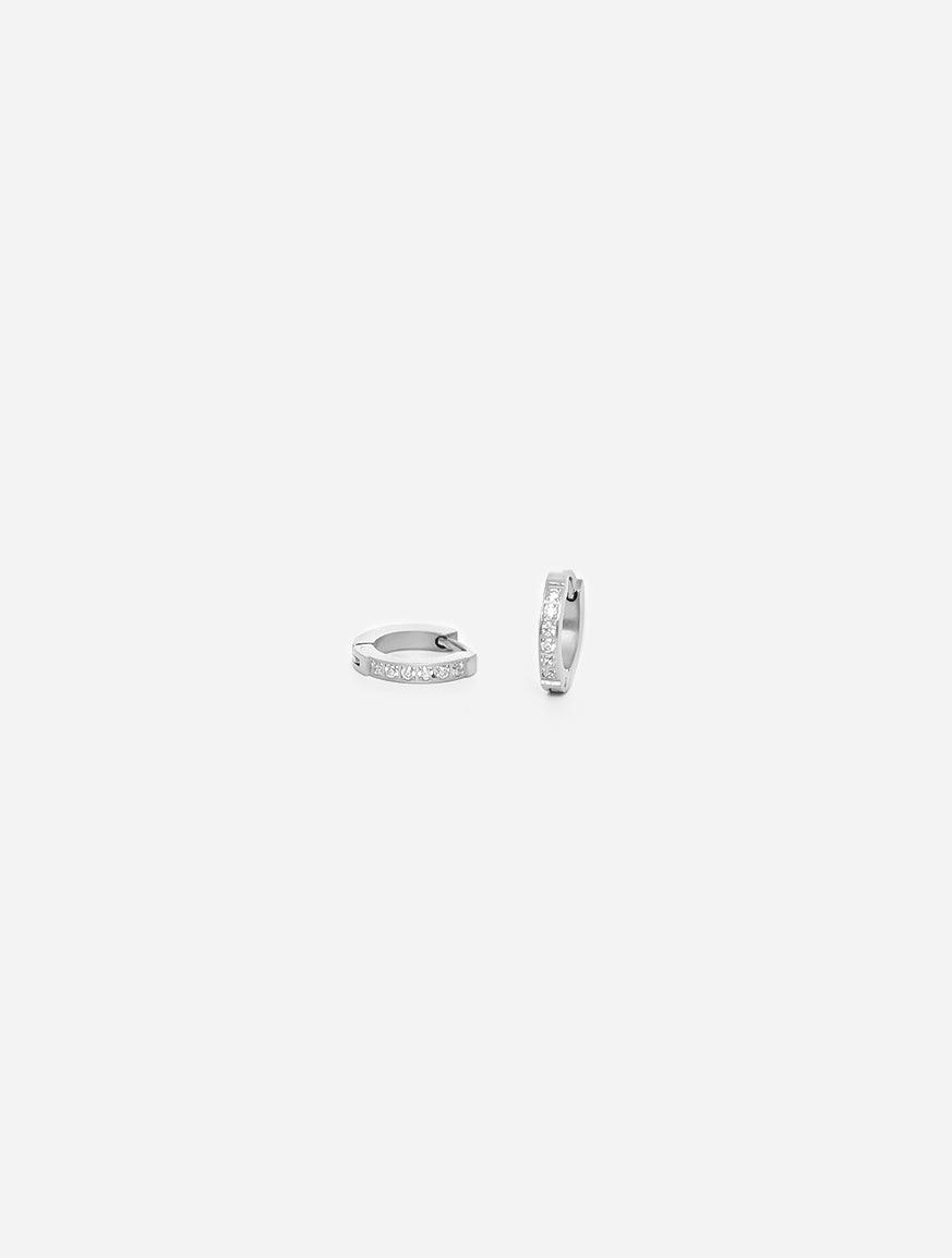 Gracias Dios GD Classic Diamond Hinged Thin Hoops Earrings - Challenger Streetwear
