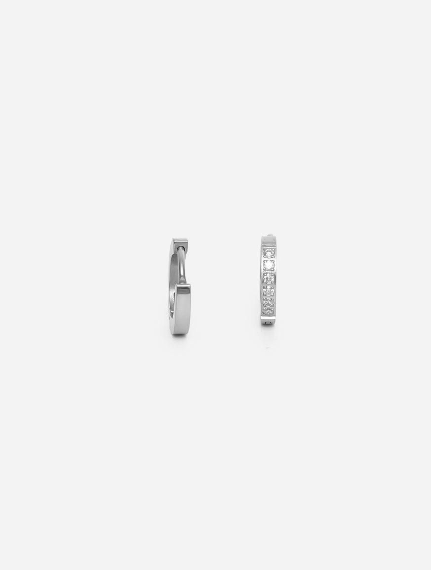 Gracias Dios GD Classic Diamond Hinged Thin Hoops Earrings - Challenger Streetwear