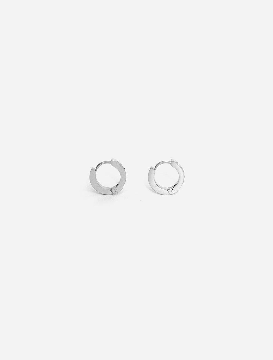 Gracias Dios GD Classic Diamond Hinged Thin Hoops Earrings - Challenger Streetwear