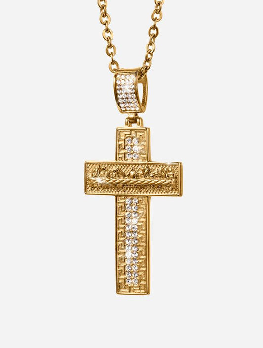 Gracias Dios GD Cross Last Supper Pendant with Chain - Challenger Streetwear