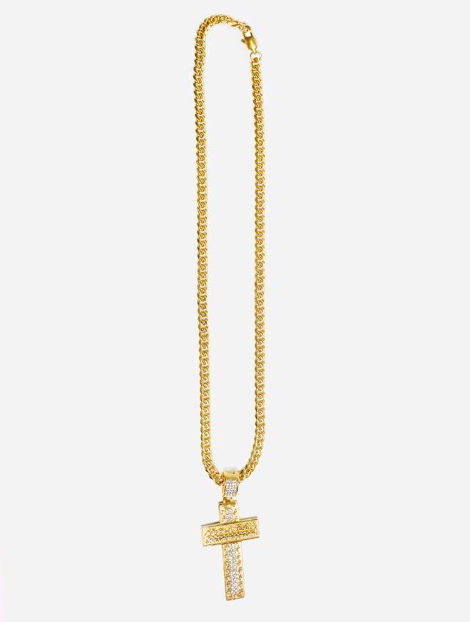 Gracias Dios GD Cross Last Supper Pendant with Chain - Challenger Streetwear