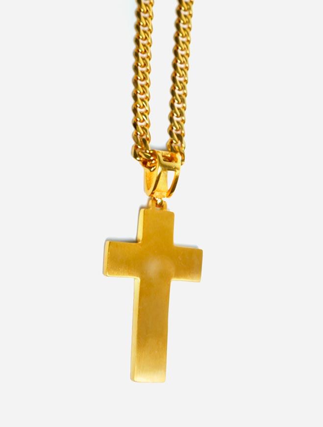 Gracias Dios GD Cross Last Supper Pendant with Chain - Challenger Streetwear