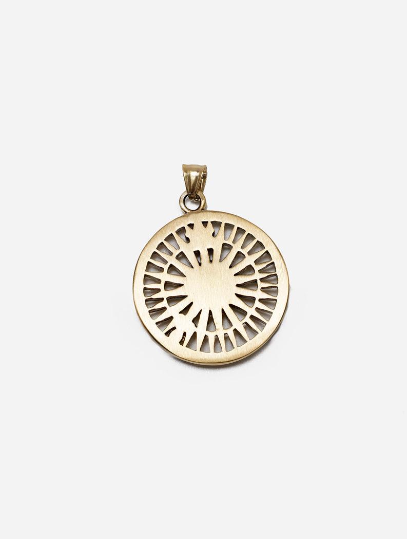 Gracias Dios GD Gold Compass Pendant - Challenger Streetwear