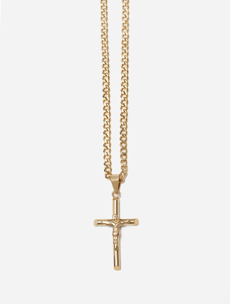 Gracias Dios GD Gold Cross Jesus Pendant - Challenger Streetwear