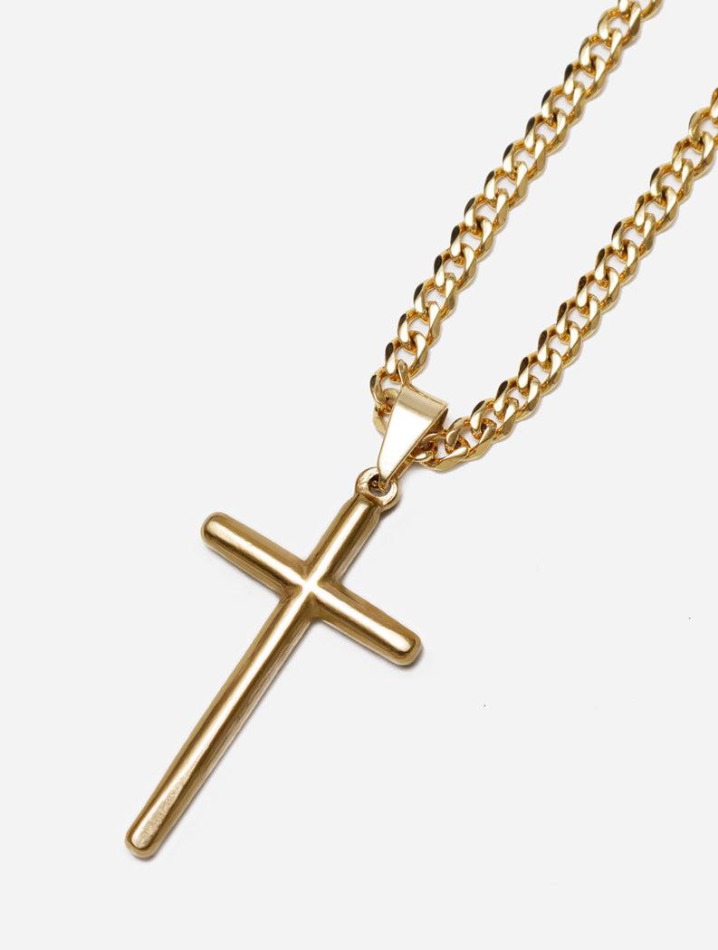 Gracias Dios GD Gold Cross Religious Pendant - Challenger Streetwear