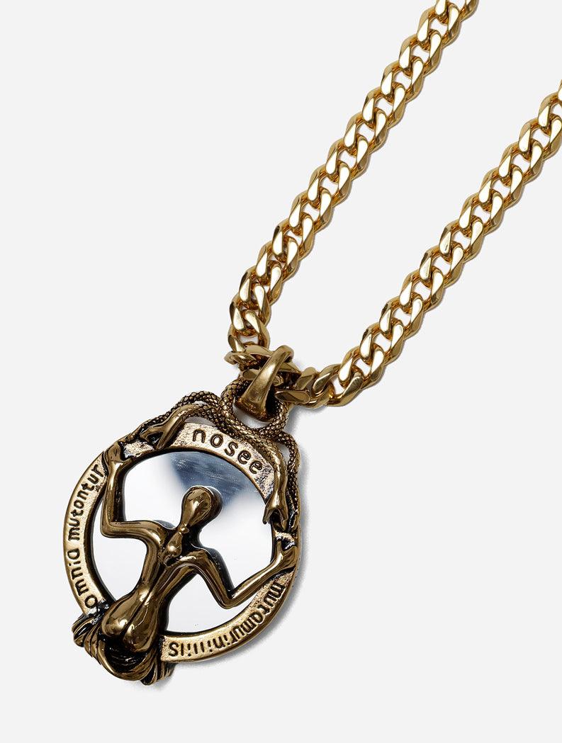 Gracias Dios GD Gold No See Mirror Pendant - Challenger Streetwear