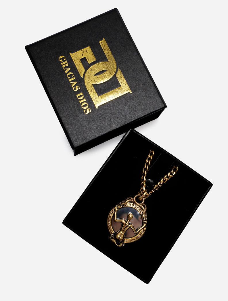 Gracias Dios GD Gold No See Mirror Pendant - Challenger Streetwear