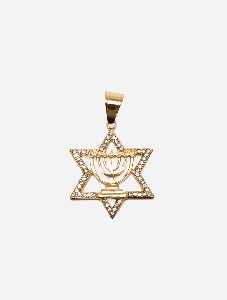 Gracias Dios GD Gold Star Of David Pendant - Challenger Streetwear