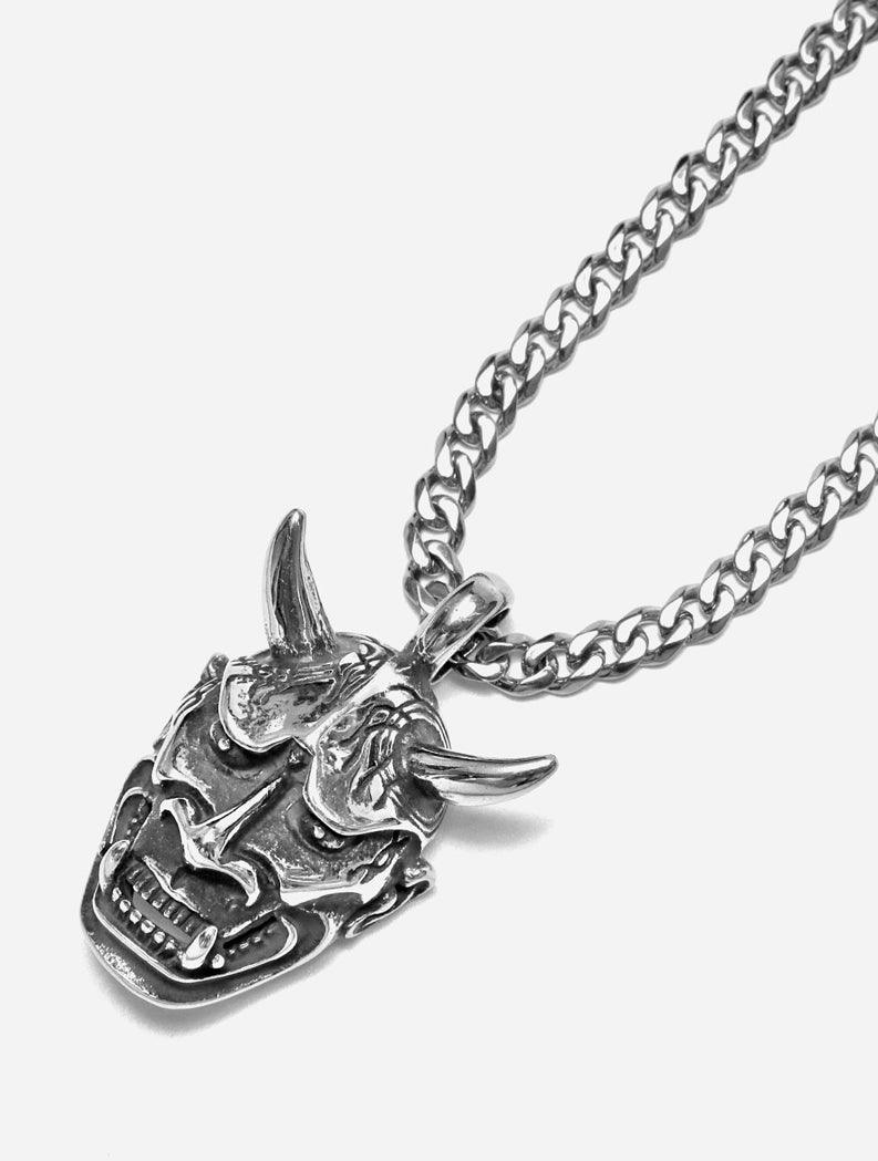 Gracias Dios GD Japanese Noh Mask Hannya Devil Pendant - Challenger Streetwear