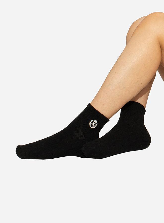 Gracias Dios GD Logo Quarter-Length Crew Socks - Challenger Streetwear