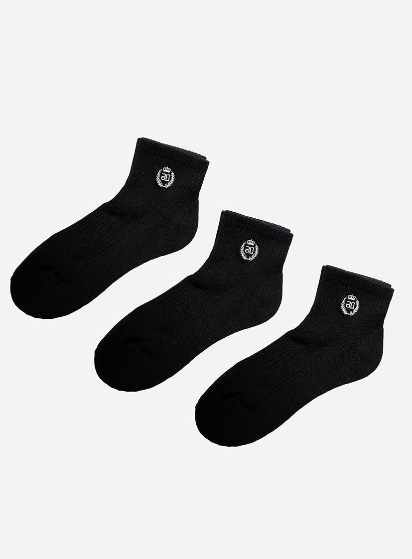 Gracias Dios GD Logo Quarter-Length Crew Socks - Challenger Streetwear