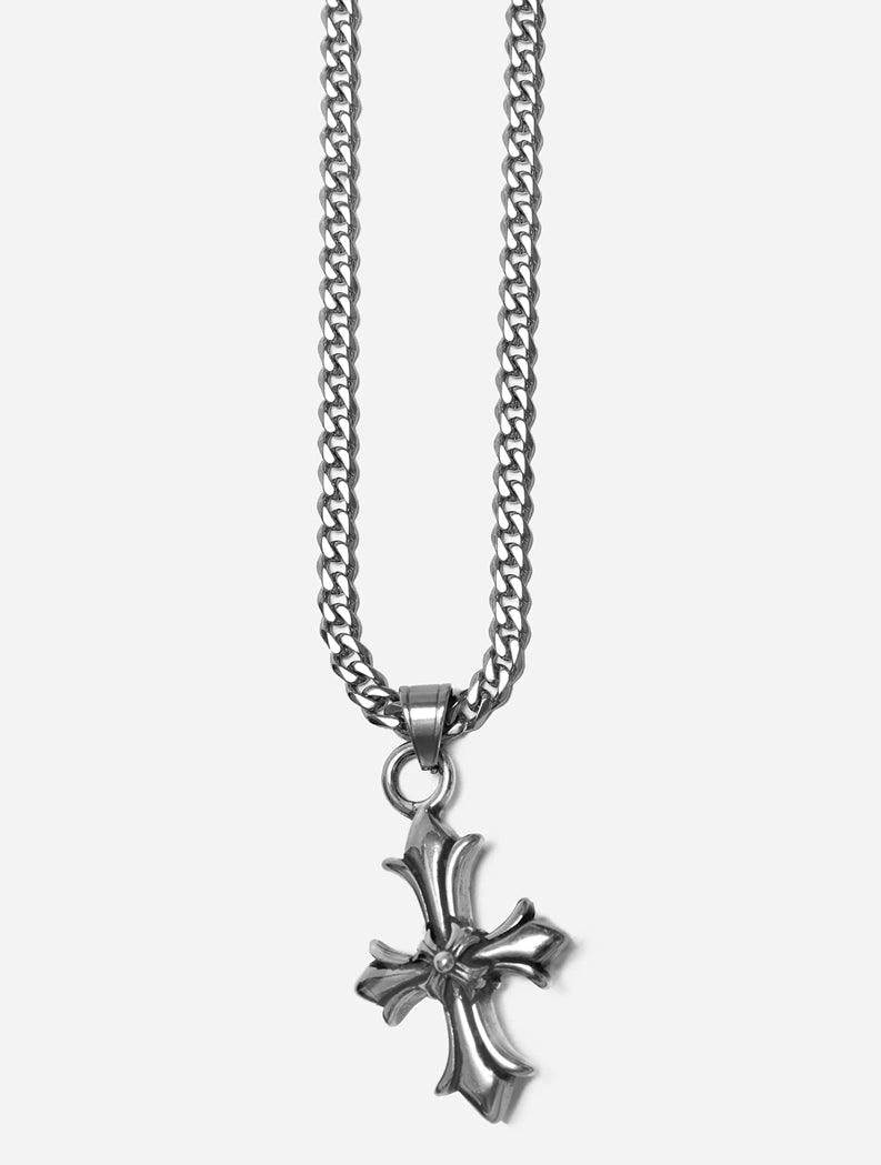 Gracias Dios GD Silver Chrome Maltese Cross Pendant - Challenger Streetwear