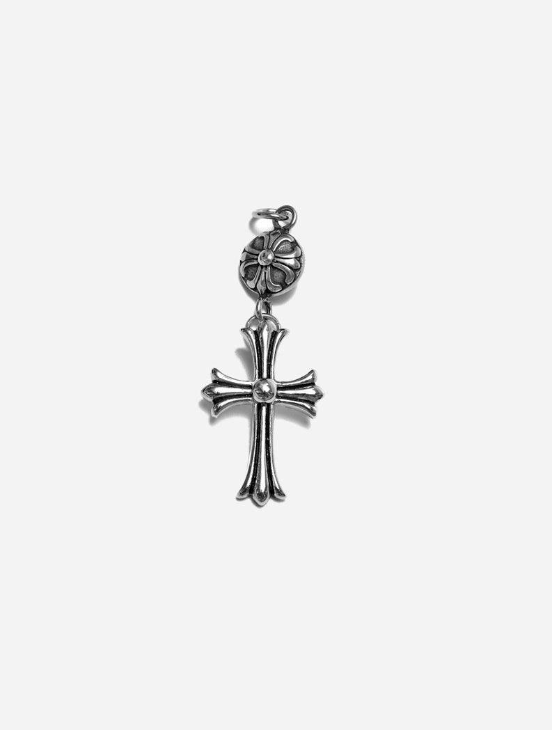 Gracias Dios GD Silver Chrome One Ball Cross Pendant - Challenger Streetwear