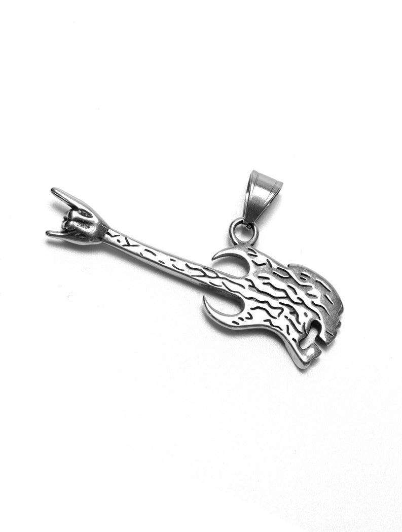 Gracias Dios GD Silver Shred Guitar Pendant - Challenger Streetwear