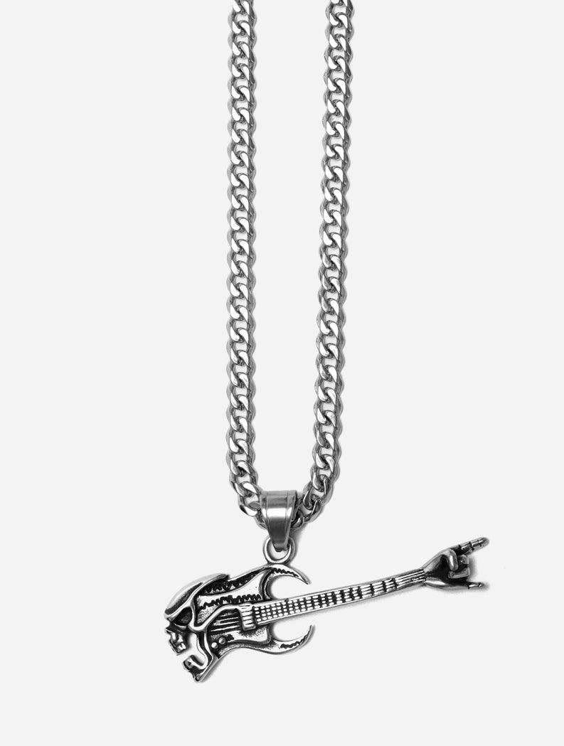 Gracias Dios GD Silver Shred Guitar Pendant - Challenger Streetwear