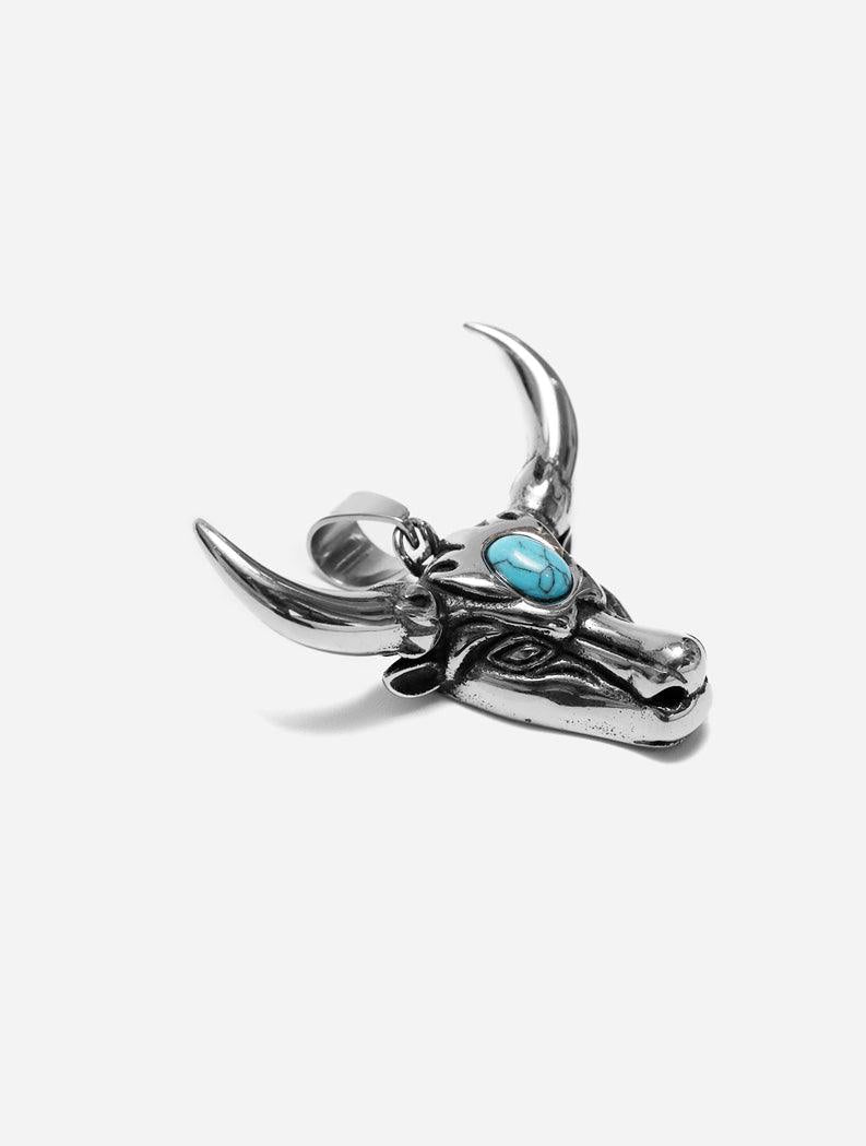Gracias Dios GD Silver Vintage Bull Head Pendant - Challenger Streetwear