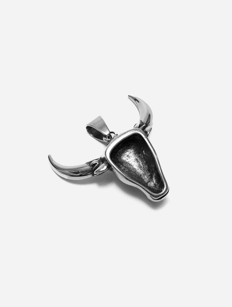 Gracias Dios GD Silver Vintage Bull Head Pendant - Challenger Streetwear