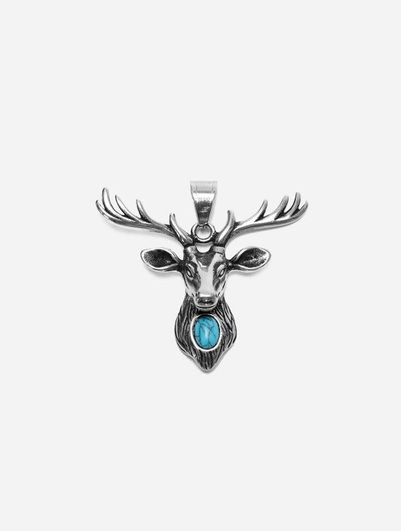 Gracias Dios GD Silver Vintage Deer Head Pendant - Challenger Streetwear