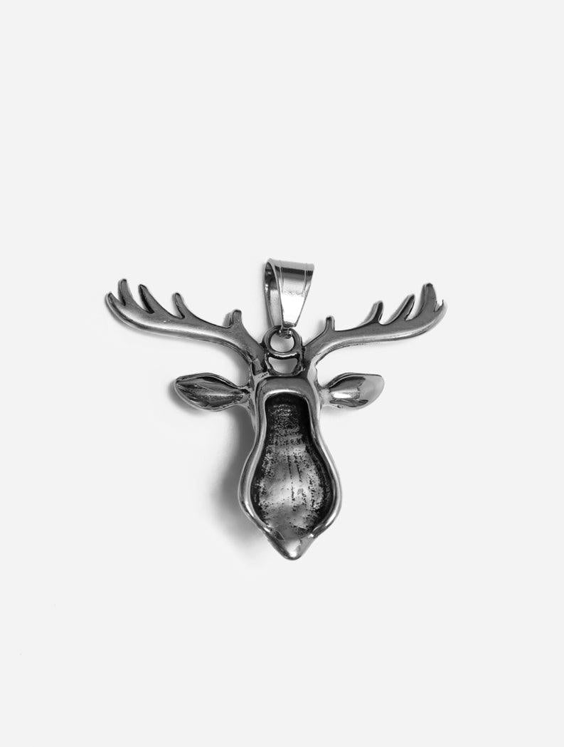 Gracias Dios GD Silver Vintage Deer Head Pendant - Challenger Streetwear