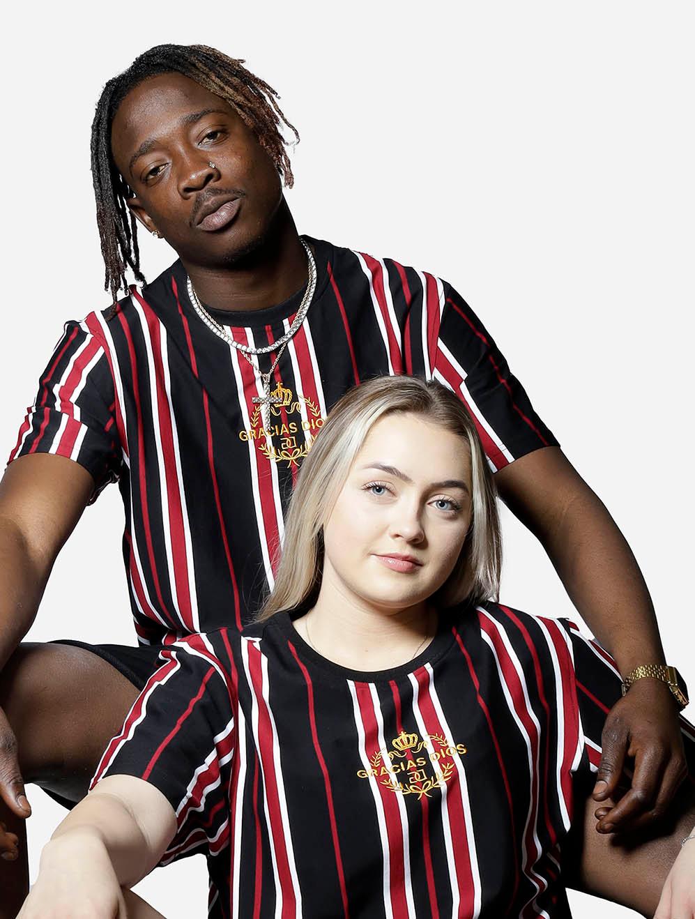 Gracias Dios GD Stripe T-Shirt - Challenger Streetwear