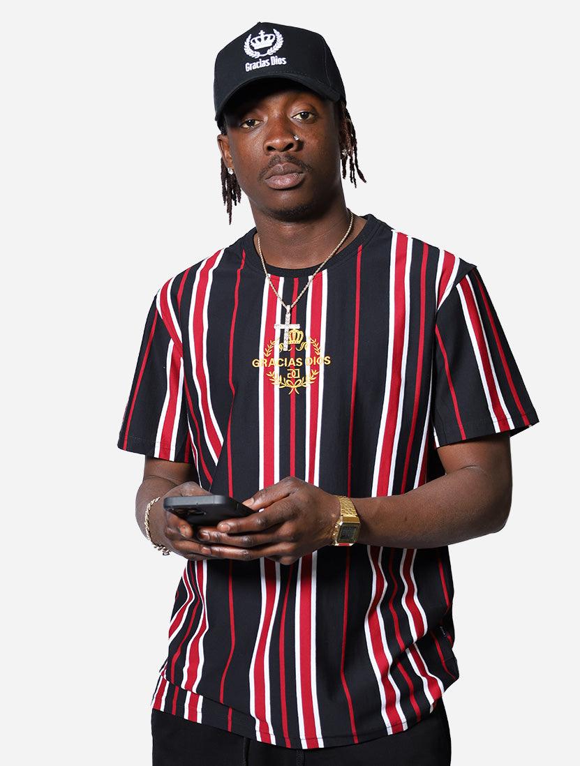 Gracias Dios GD Stripe T-Shirt - Challenger Streetwear