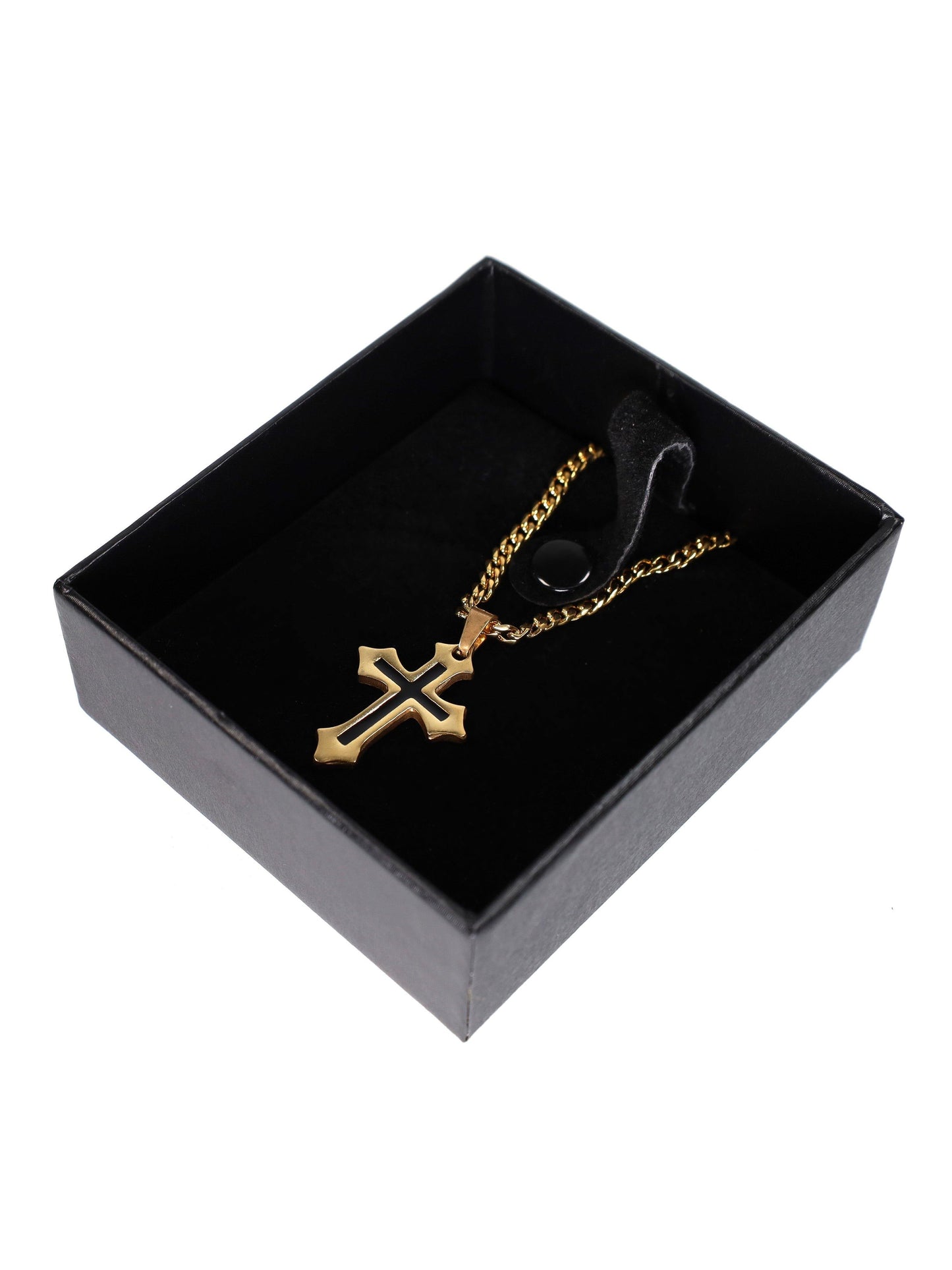 Gracias Dios Generic Gold Cross Pendant - Challenger Streetwear