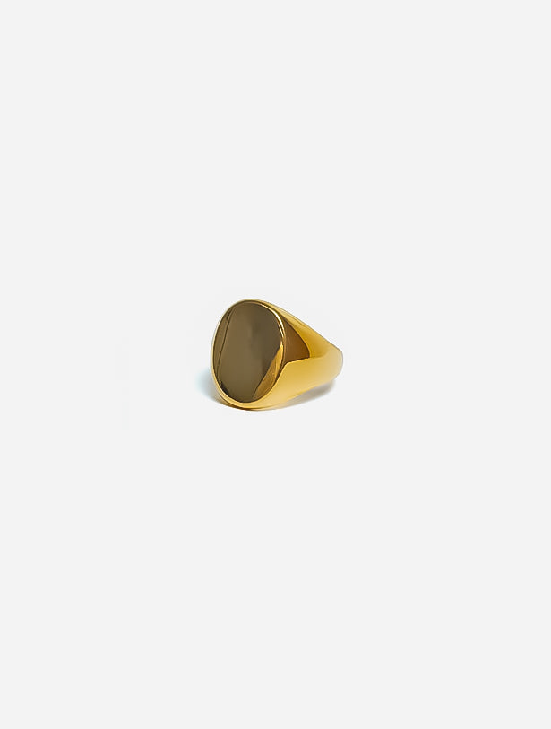 gold oval ring