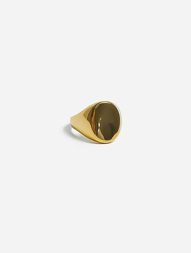 gold oval ring