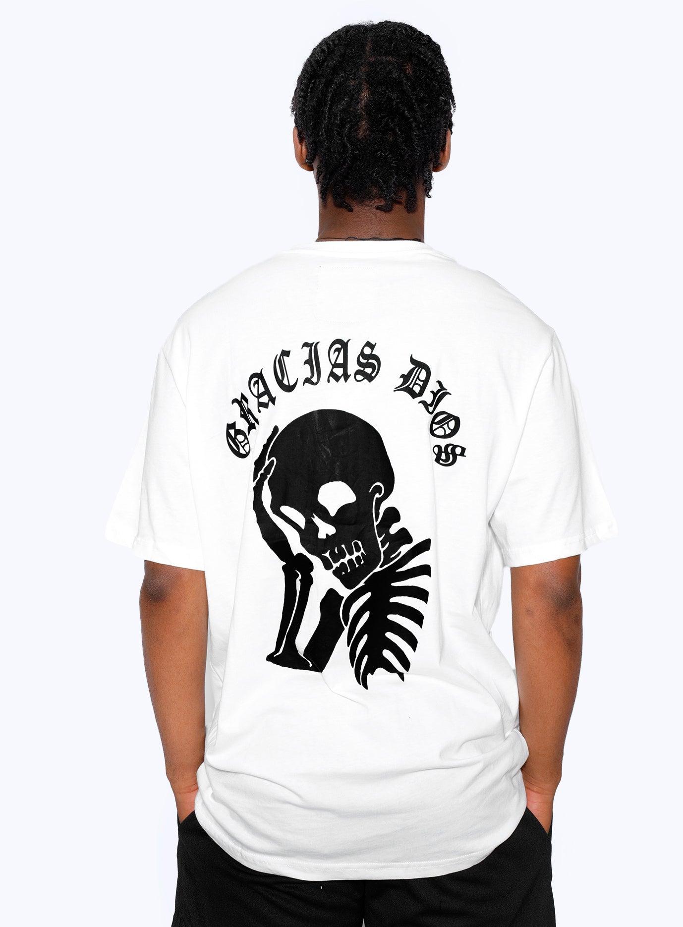 Gracias Dios Gracias Dios Skull Round Neck T-Shirt - Challenger Streetwear